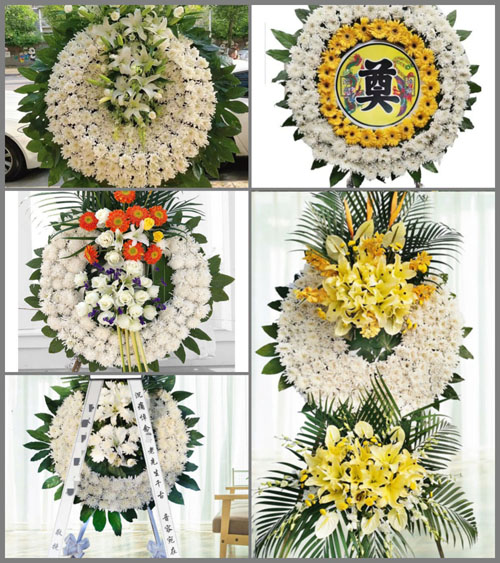 四川成都彭州市致和镇梅花村花圈速递
